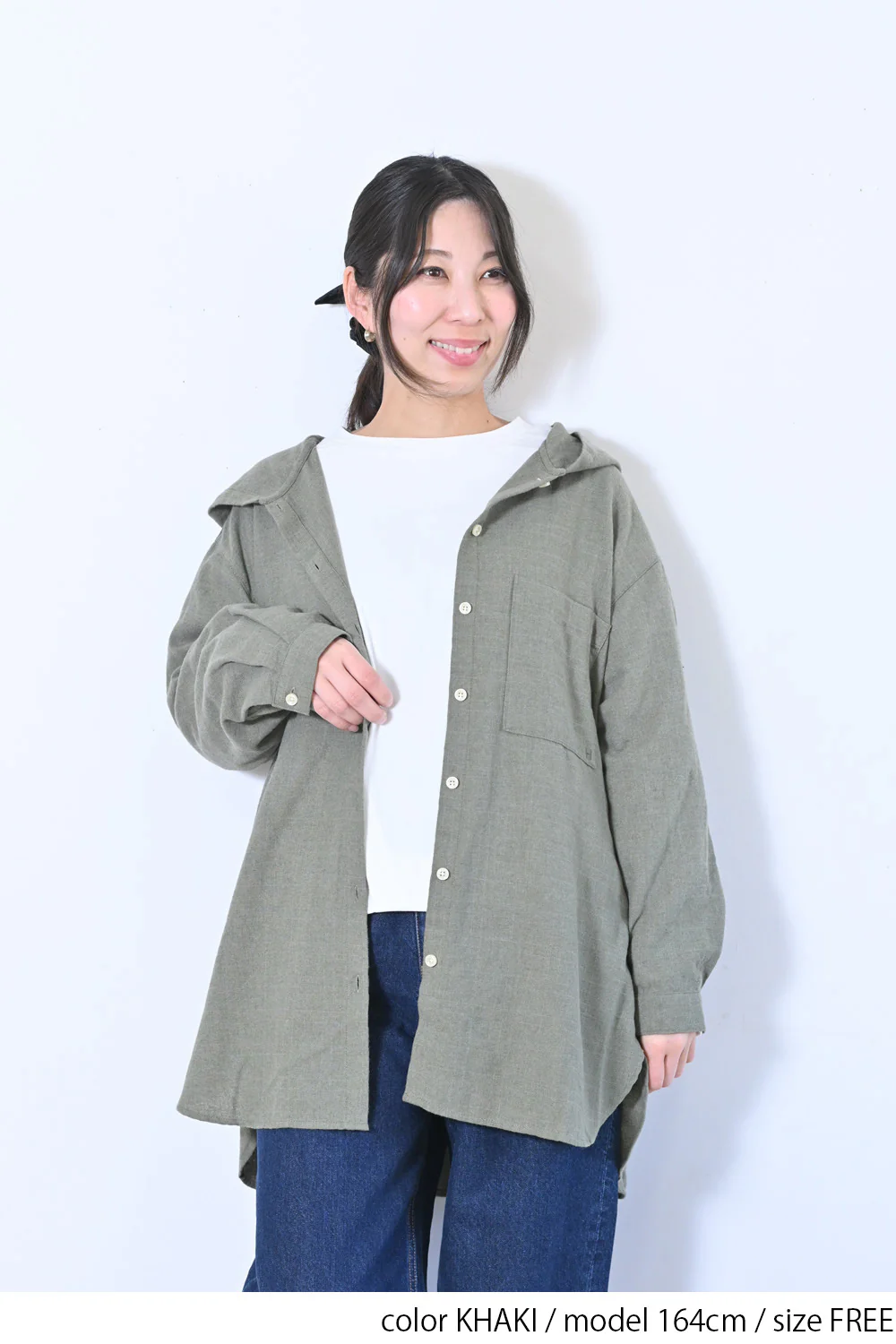 フード付きシャツチュニック - Image 17