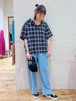 麻混ぽこぽこフードシャツ - Image 40