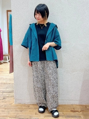 麻混ぽこぽこフードシャツ - Image 44