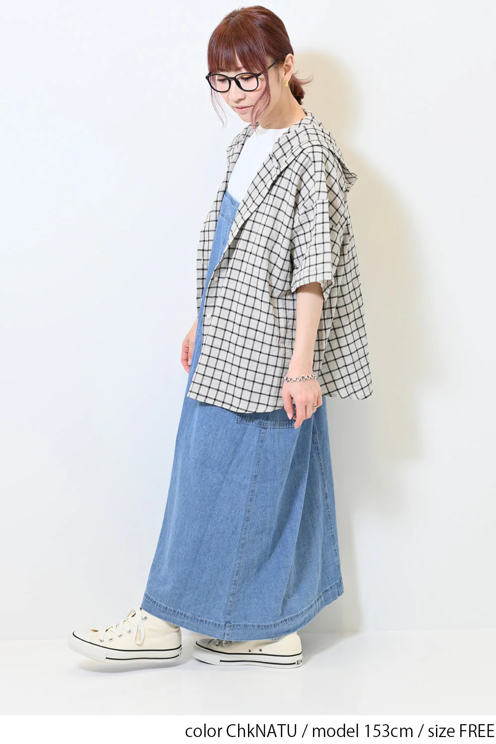 麻混ぽこぽこフードシャツ - Image 7