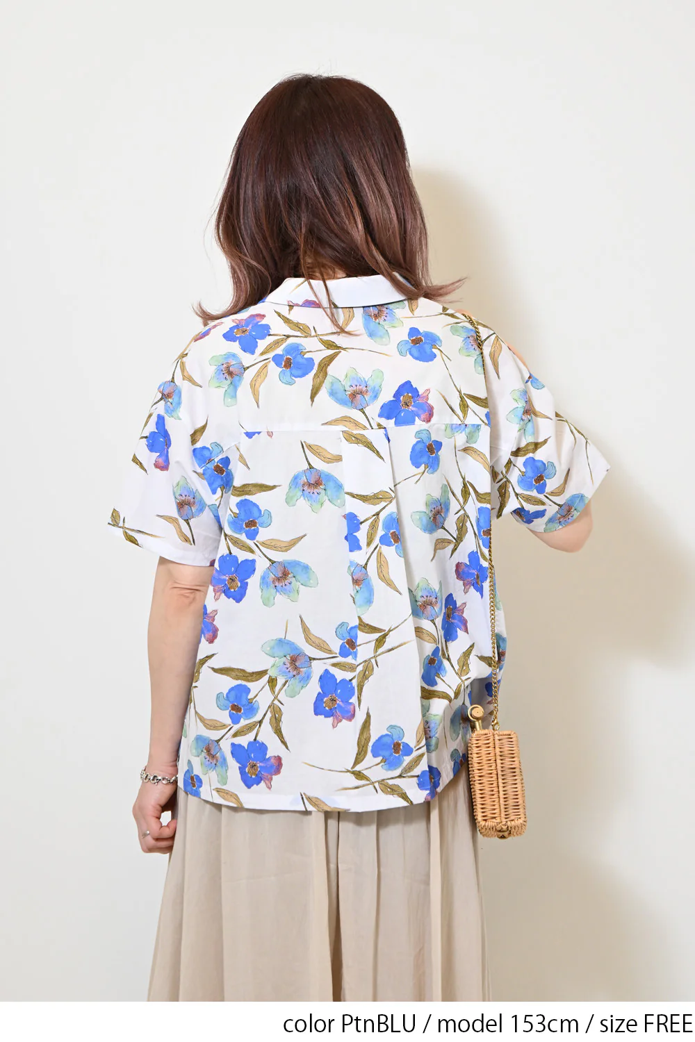 水彩花開襟シャツ - Image 8