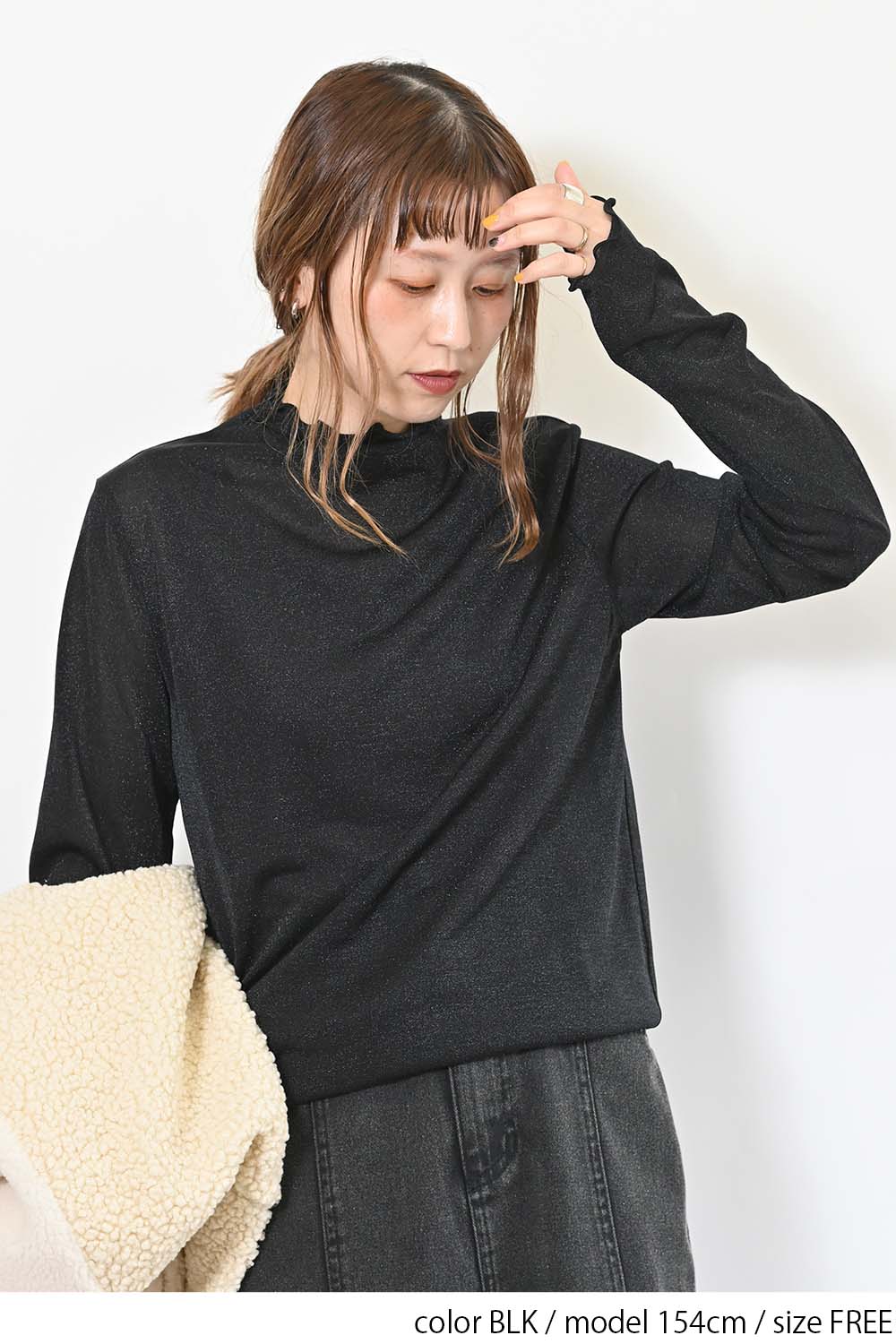 ラメチュールボトルネックプルオーバー - Image 13