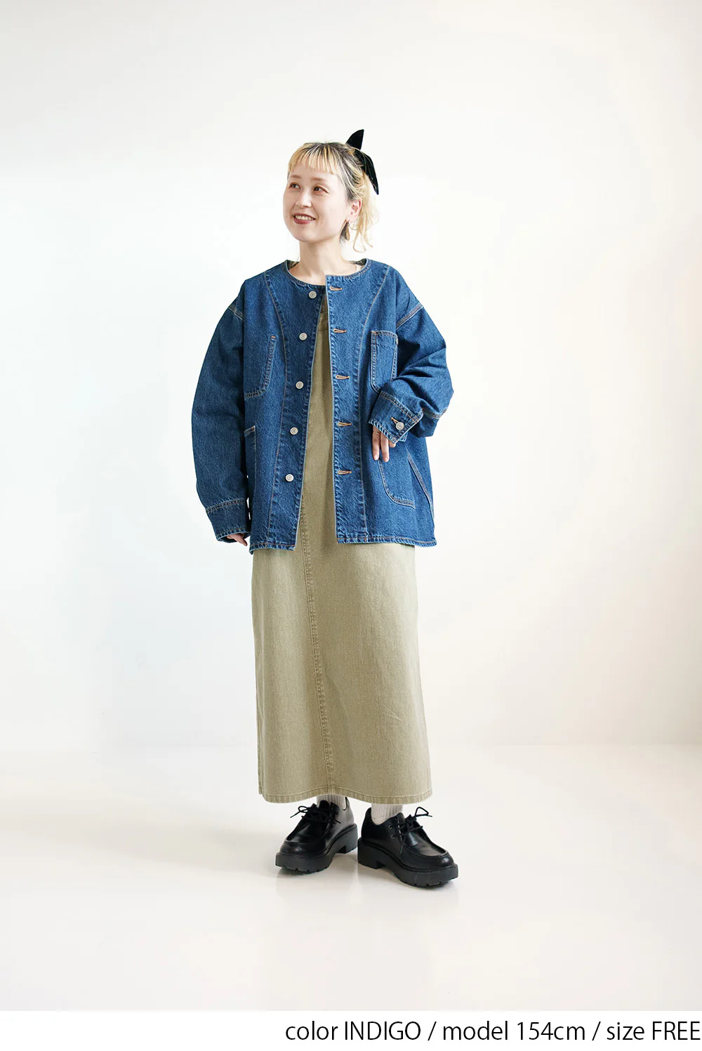 ノーカラーカバーオール - Image 4