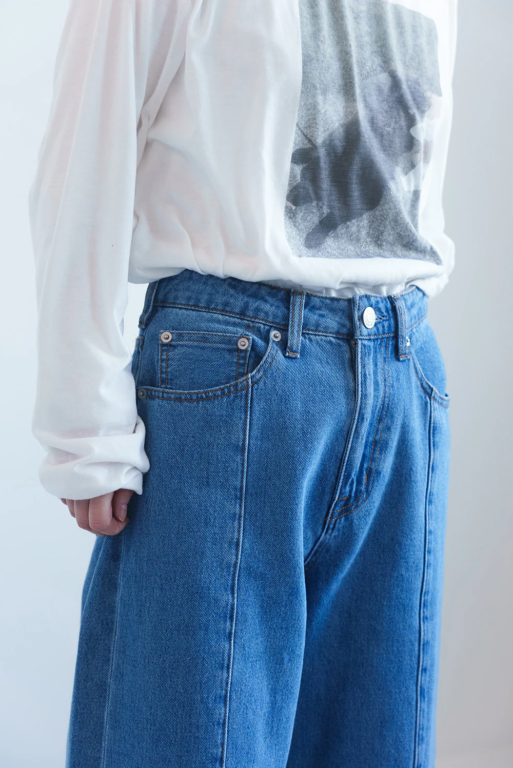 切り替えバギーデニムパンツ - Image 28