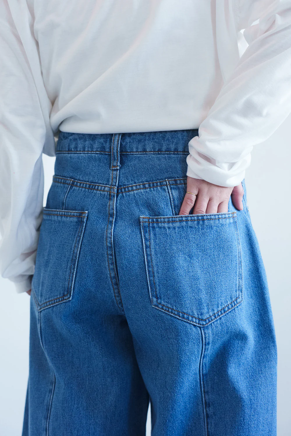 切り替えバギーデニムパンツ - Image 30