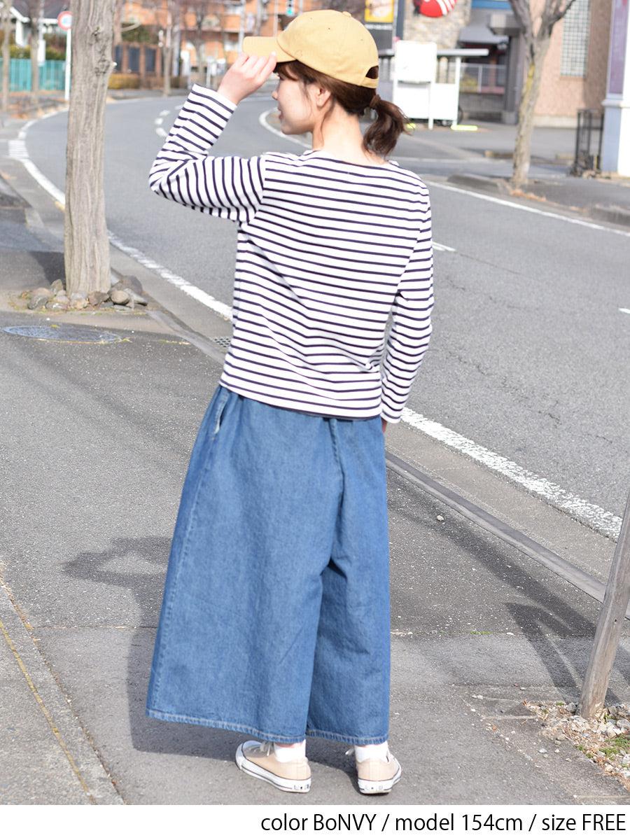 【iyori】ボーダー刺繍バスクTEE - Image 4