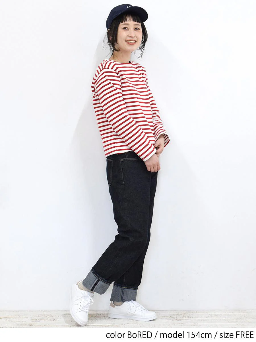 【iyori】ボーダー刺繍バスクTEE - Image 7