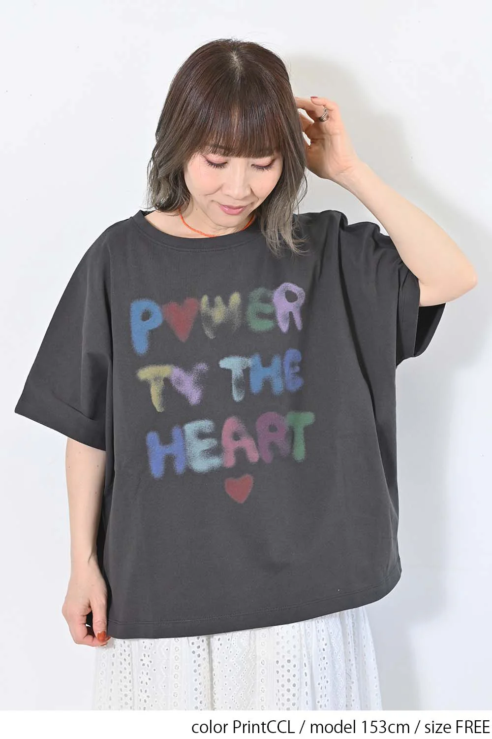 スプレー風プリントpt5分袖T - Image 8