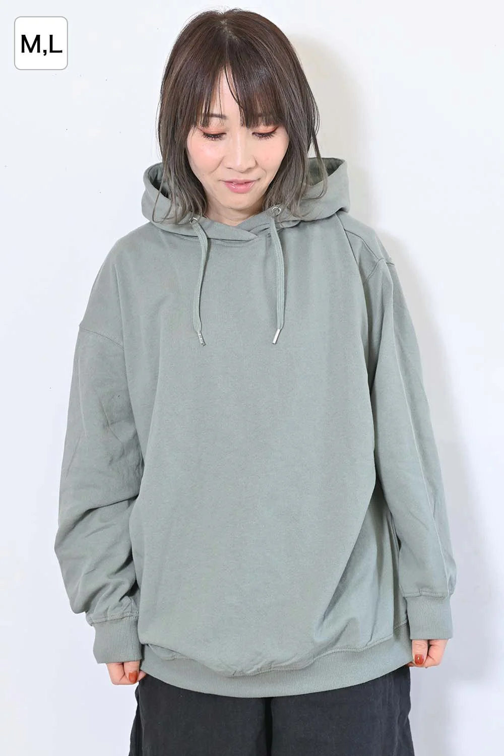 裾ギャザーパーカープルオーバー - Image 8