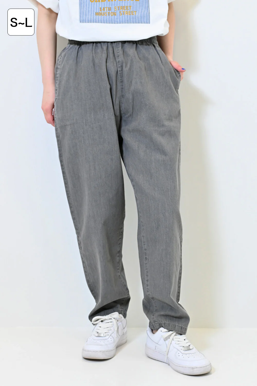 6.3ozデニムテーパードパンツ - Image 5