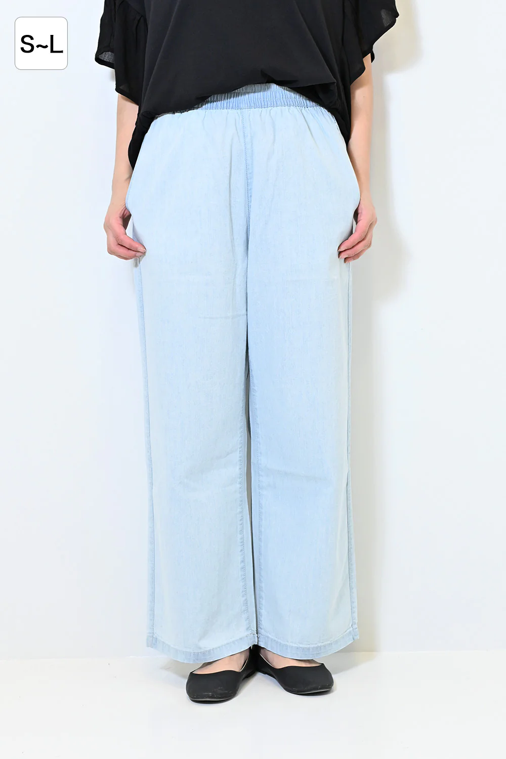 6.3ozデニムワイドパンツ - Image 3
