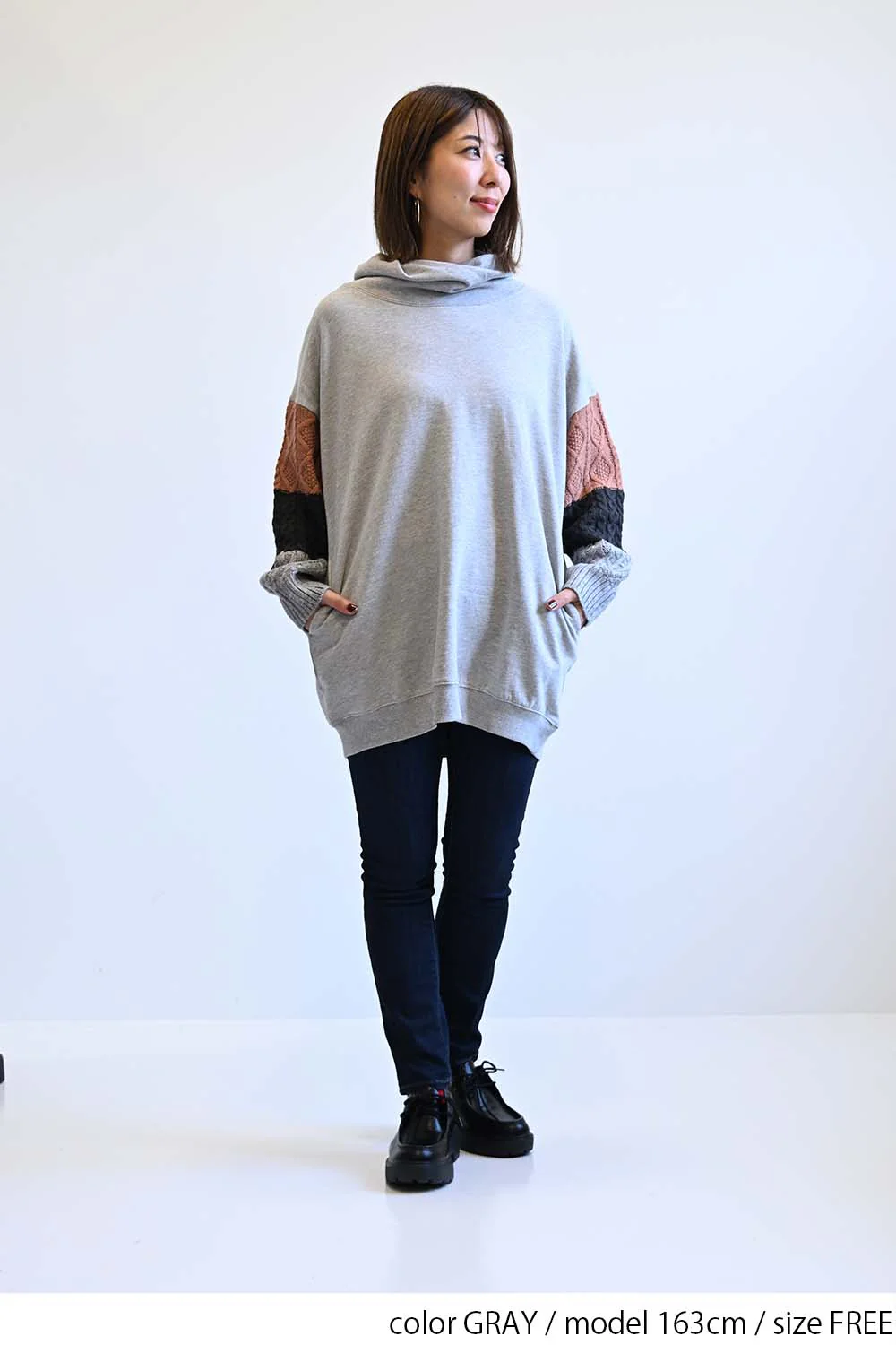 ぬくぬく裏起毛衿ねじり×ニットチュニック - Image 11