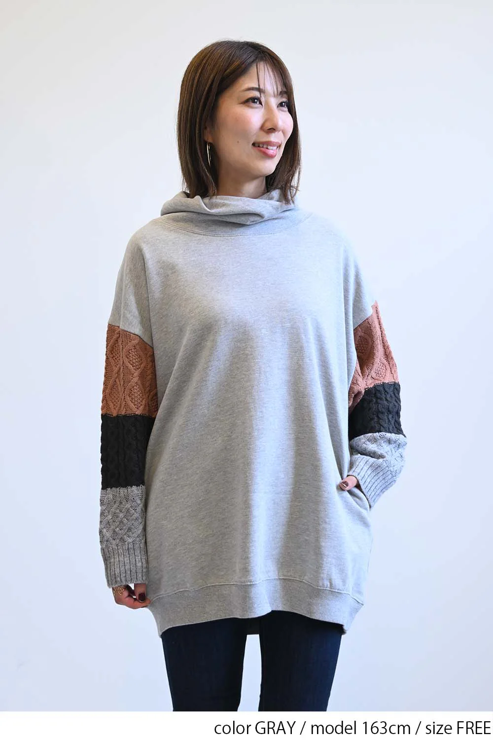 ぬくぬく裏起毛衿ねじり×ニットチュニック - Image 14