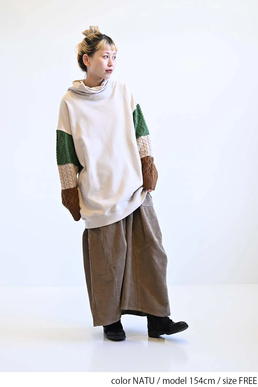 ぬくぬく裏起毛衿ねじり×ニットチュニック - Image 5