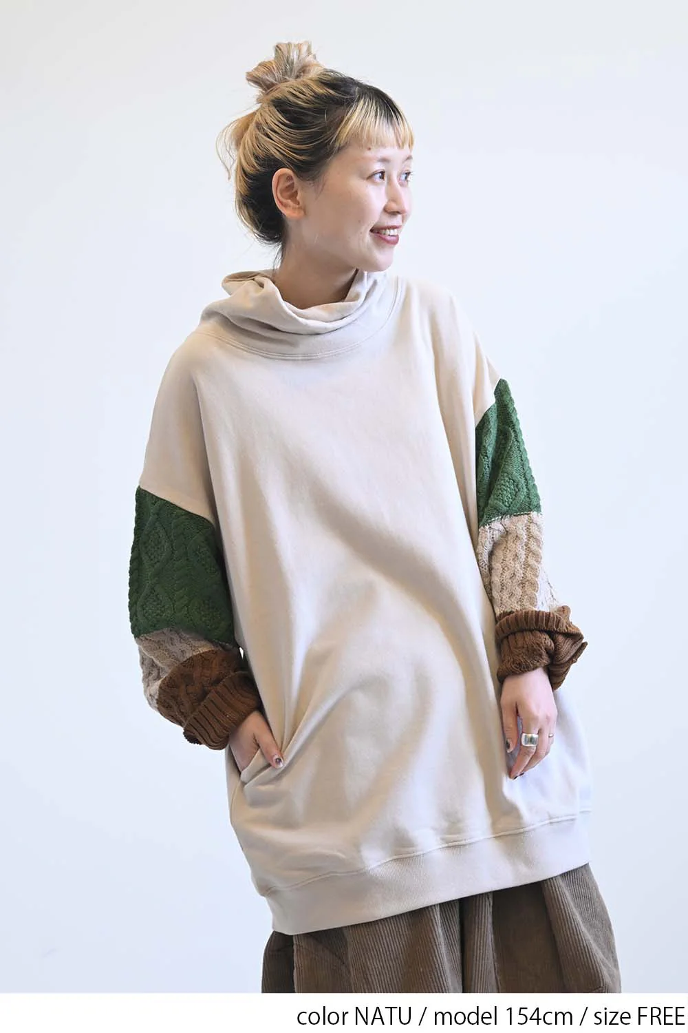 ぬくぬく裏起毛衿ねじり×ニットチュニック - Image 8
