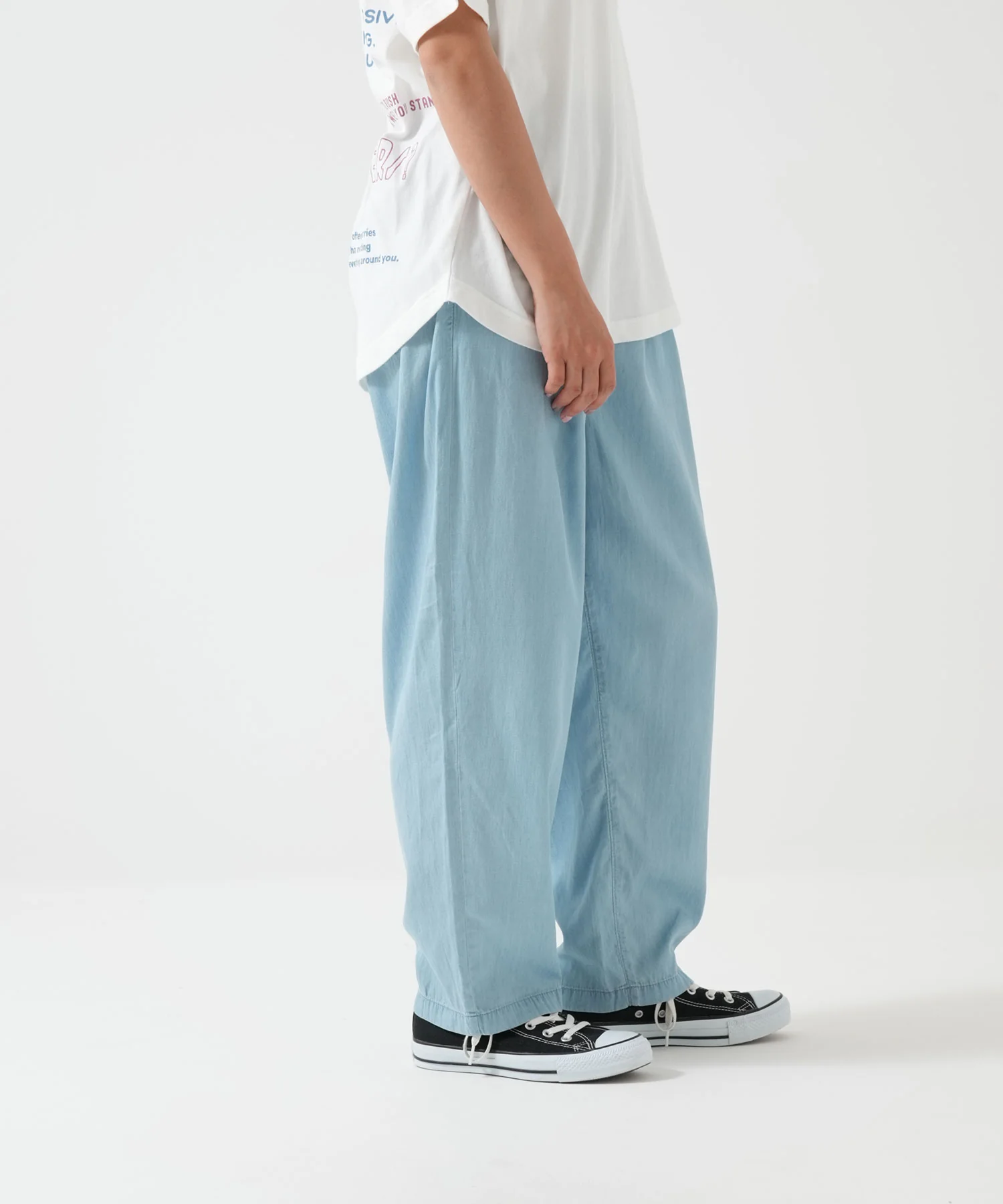 6ozデニムワイドテーパードパンツ - Image 12