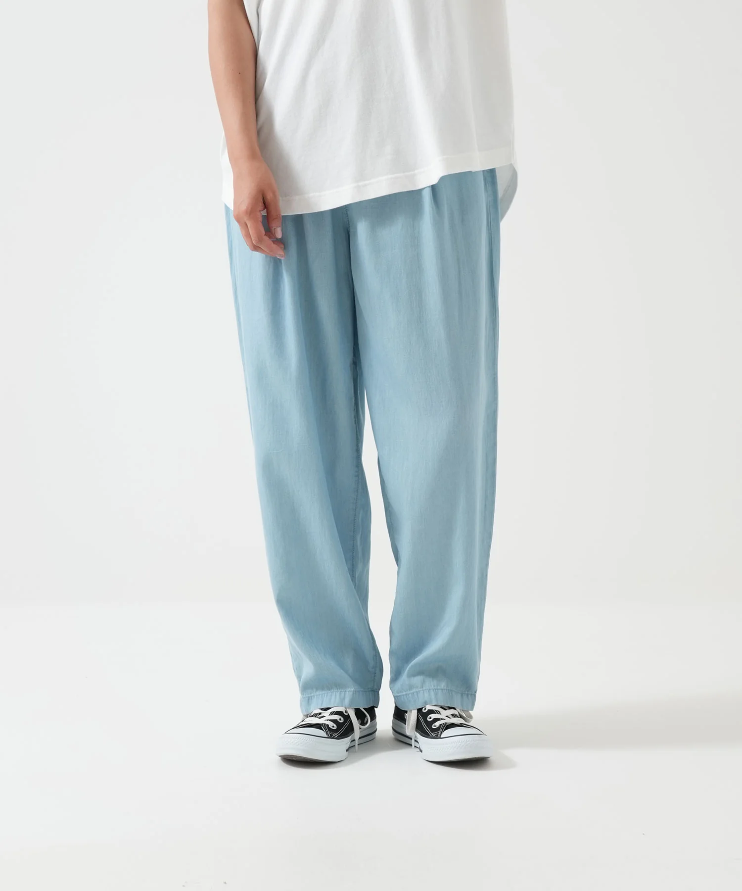 6ozデニムワイドテーパードパンツ - Image 14