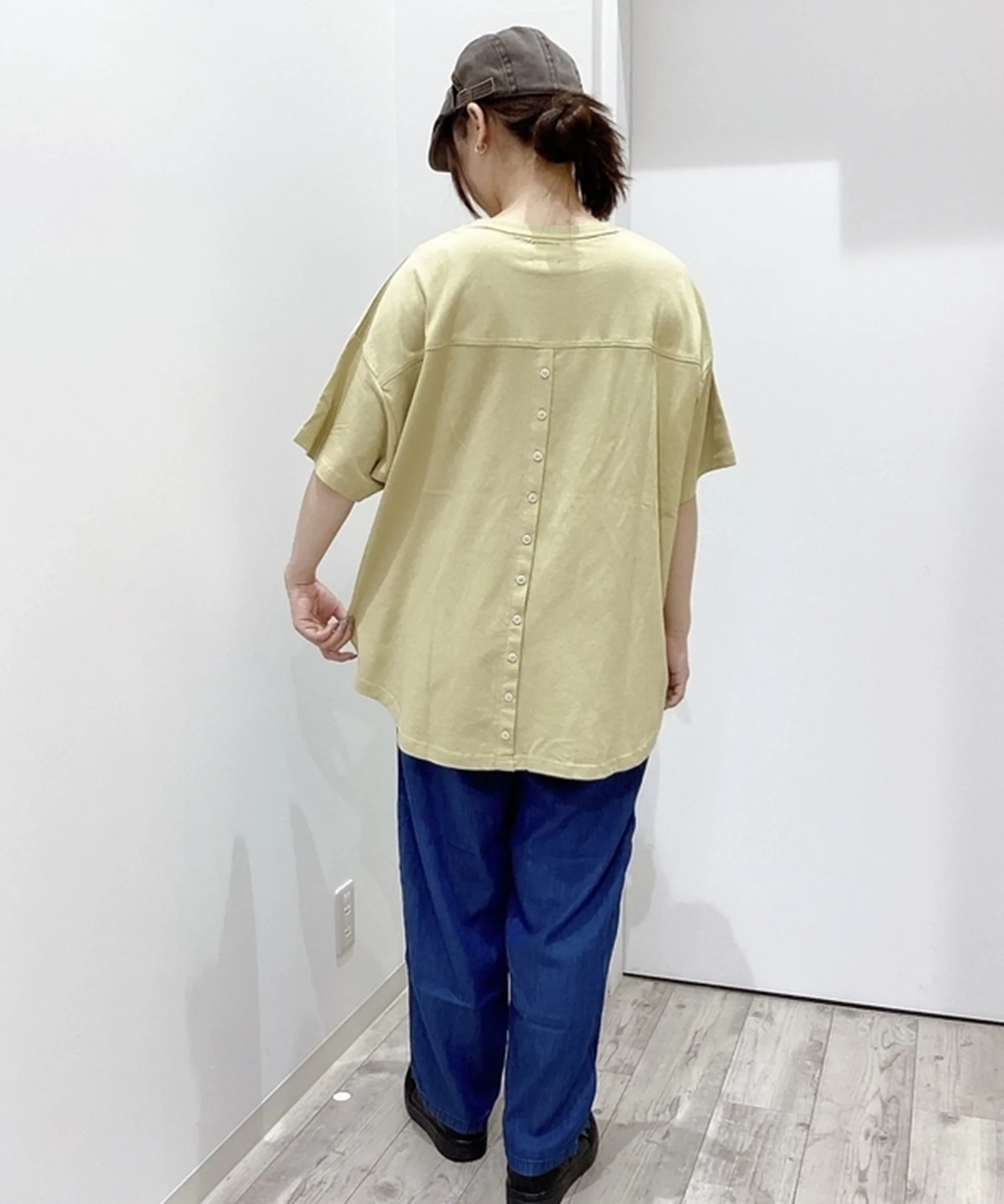 6ozデニムワイドテーパードパンツ - Image 22