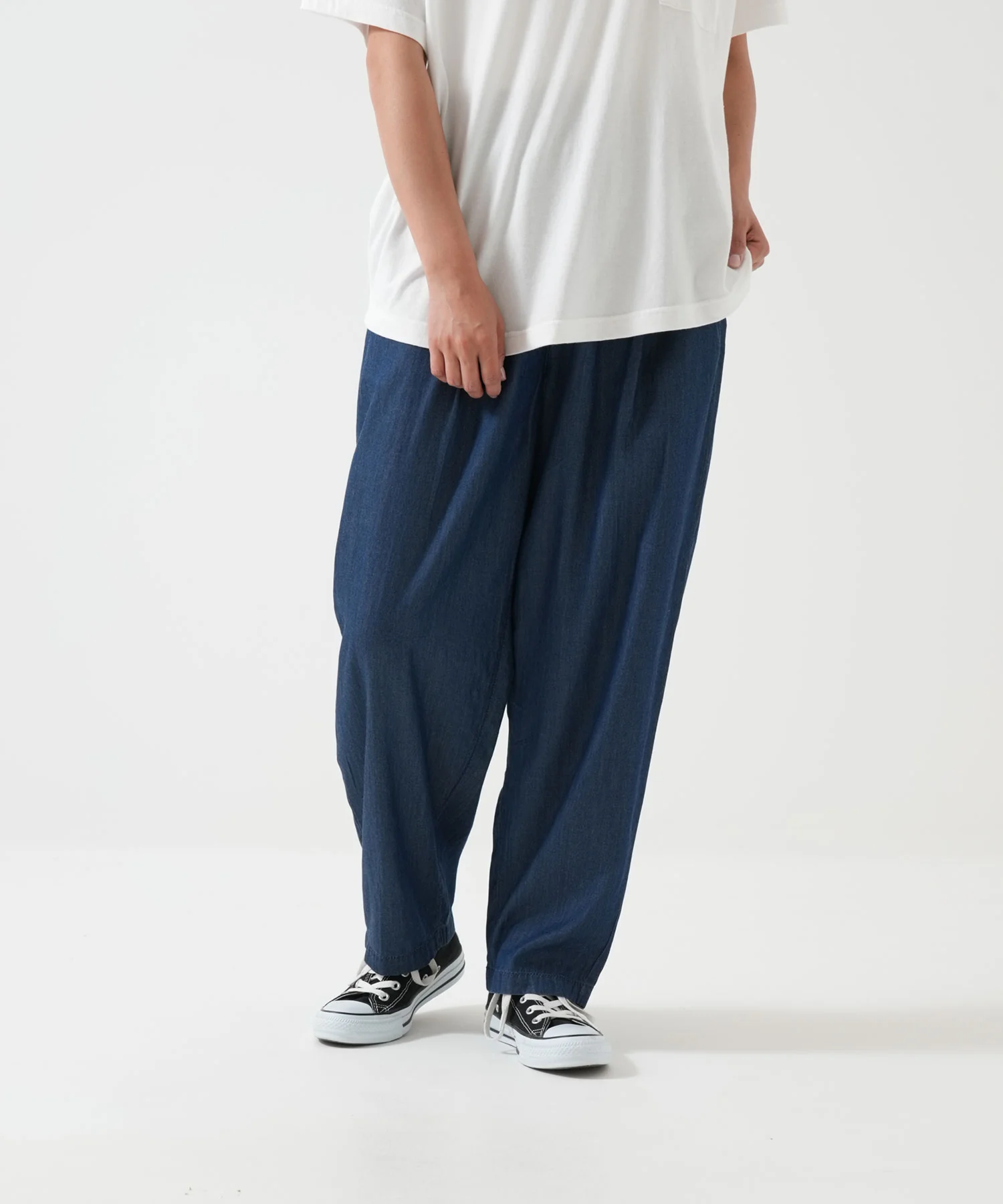 6ozデニムワイドテーパードパンツ - Image 7