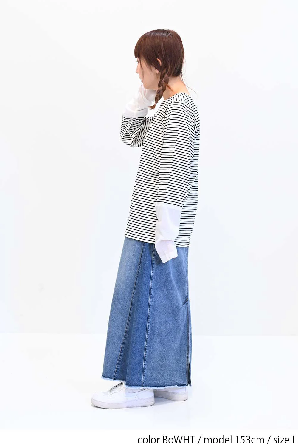 袖切り替えシアーロンTee - Image 22