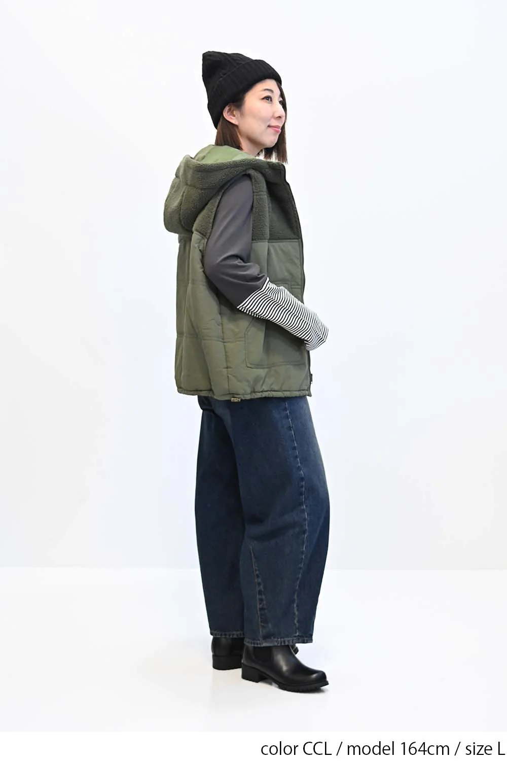 袖ボーダー切り替えロンTee - Image 17