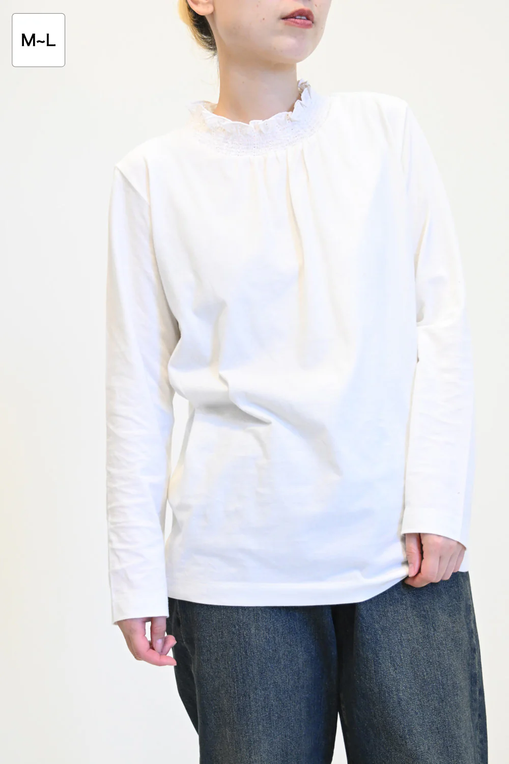 襟シャーリングレースロンTee - Image 4