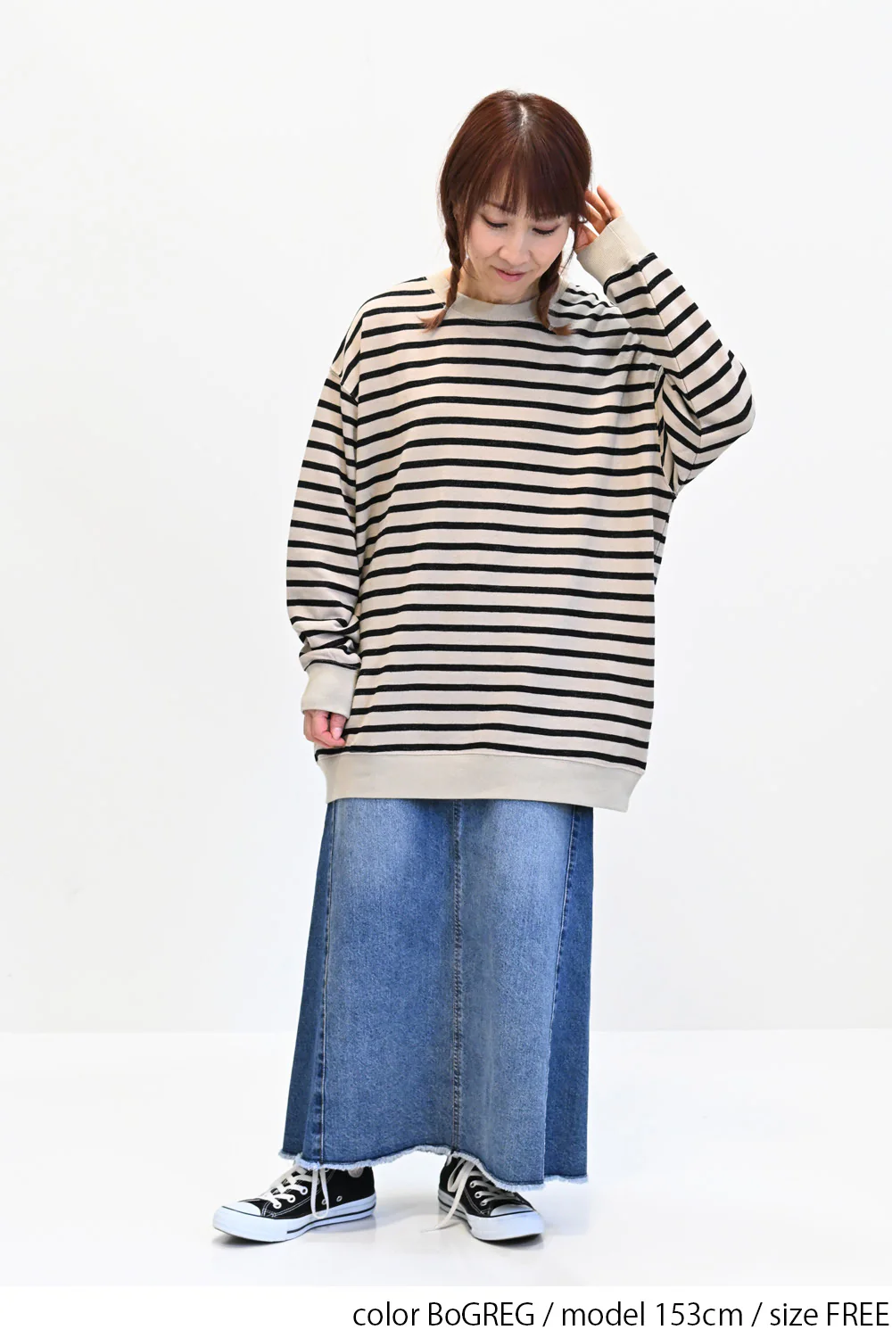 スラブ裏毛クルーネックチュニック - Image 13