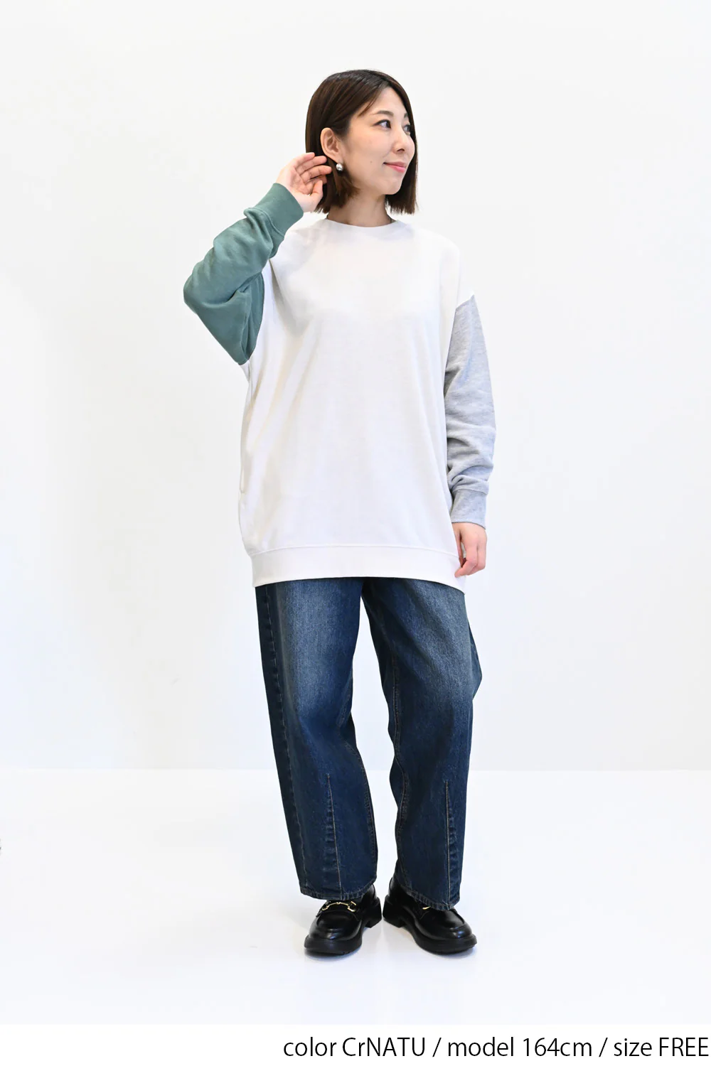 スラブ裏毛クルーネックチュニック - Image 19