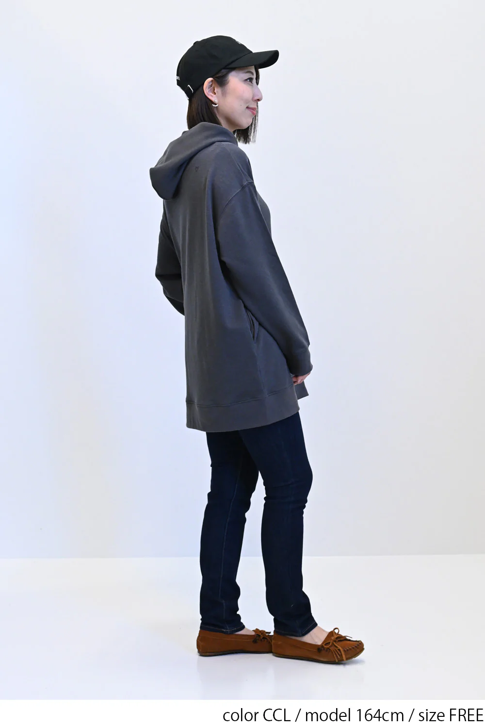 スラブ裏毛パーカーチュニック - Image 12