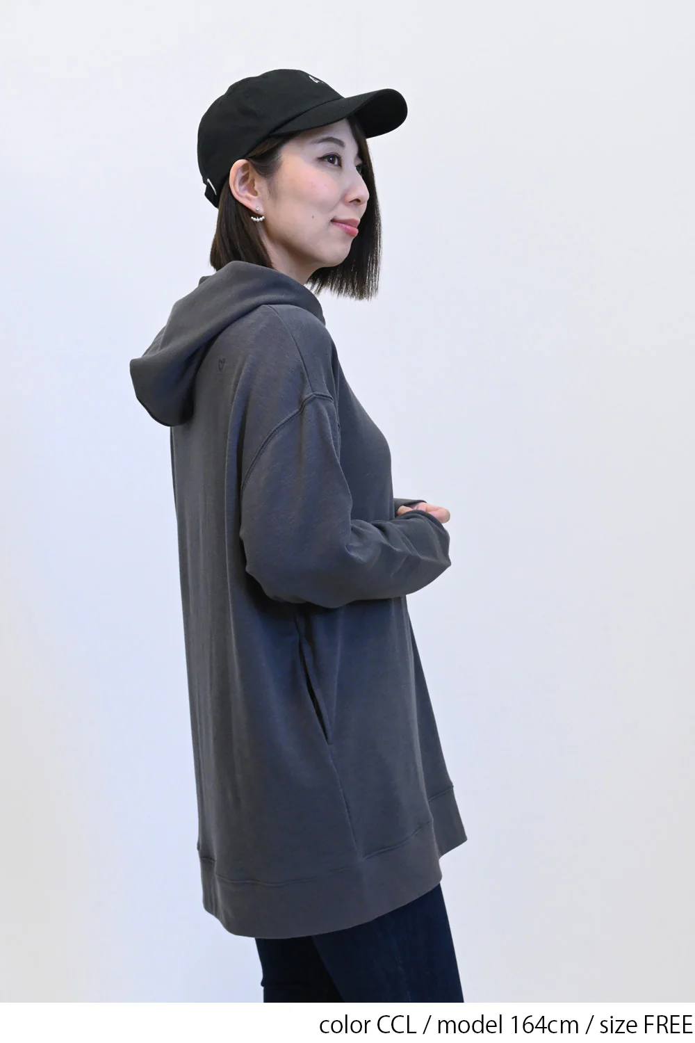 スラブ裏毛パーカーチュニック - Image 15