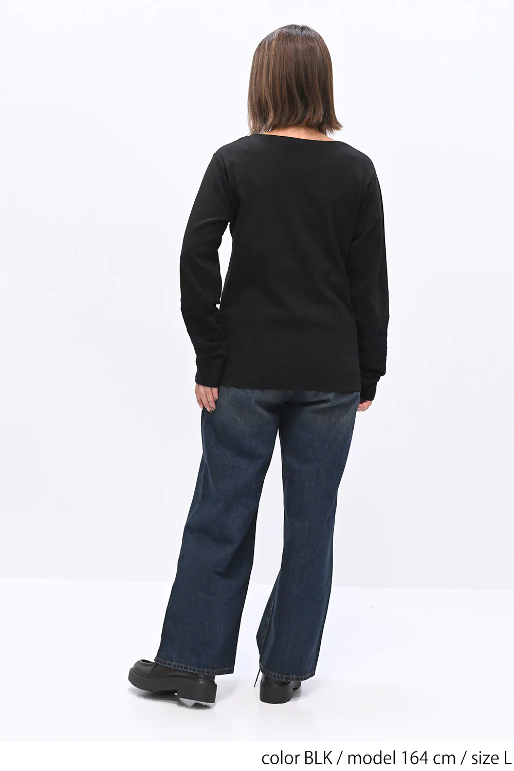 袖モヘア調レース切替 ロンTee - Image 13