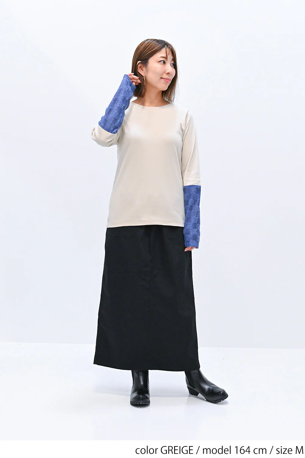 袖モヘア調レース切替 ロンTee - Image 21