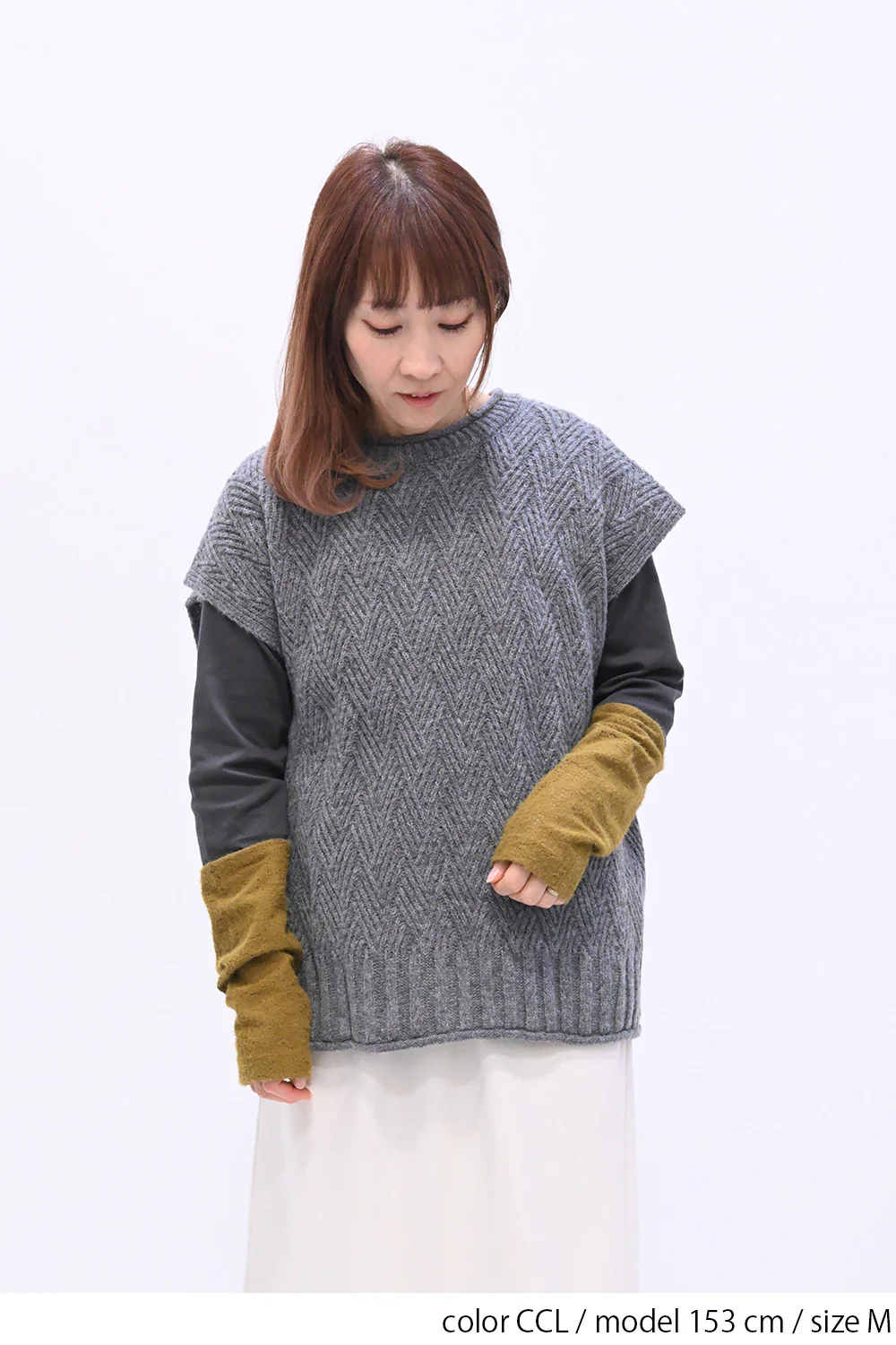 袖モヘア調レース切替 ロンTee - Image 8