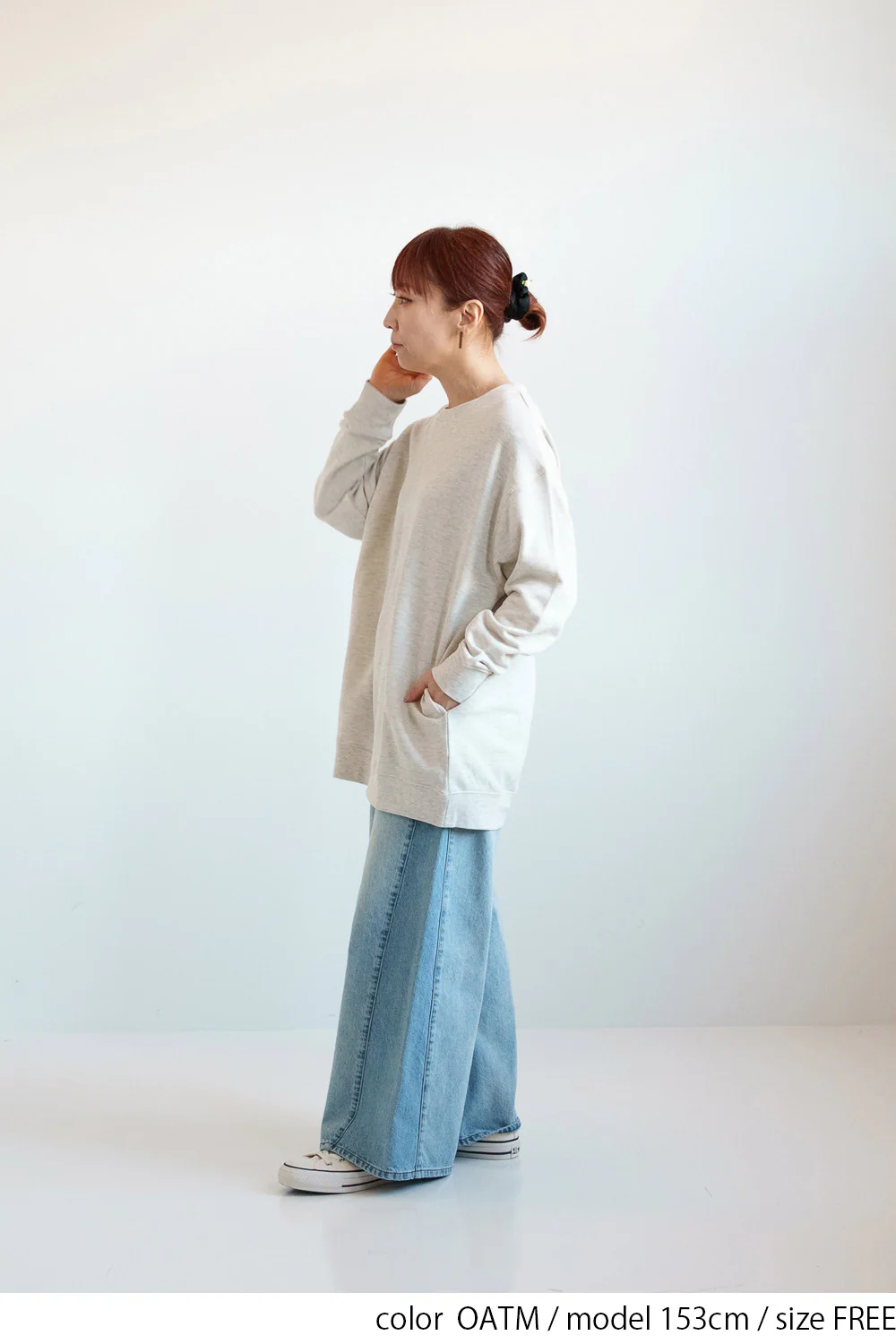 スラブ裏毛クルーネックチュニック - Image 15