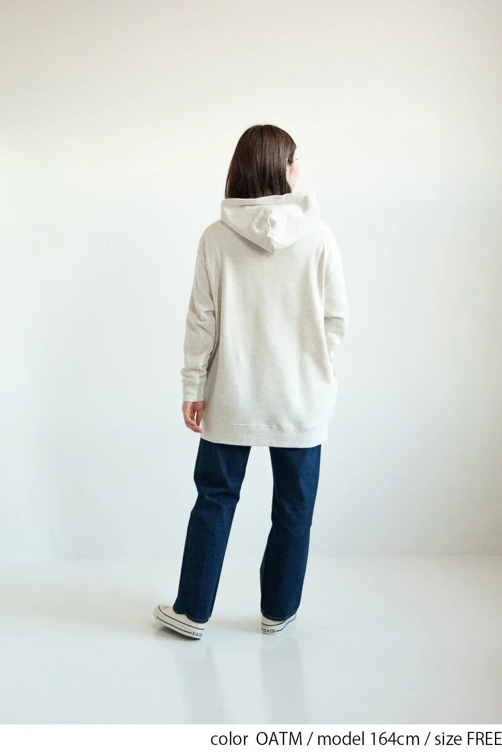 スラブ裏毛パーカーチュニック - Image 10