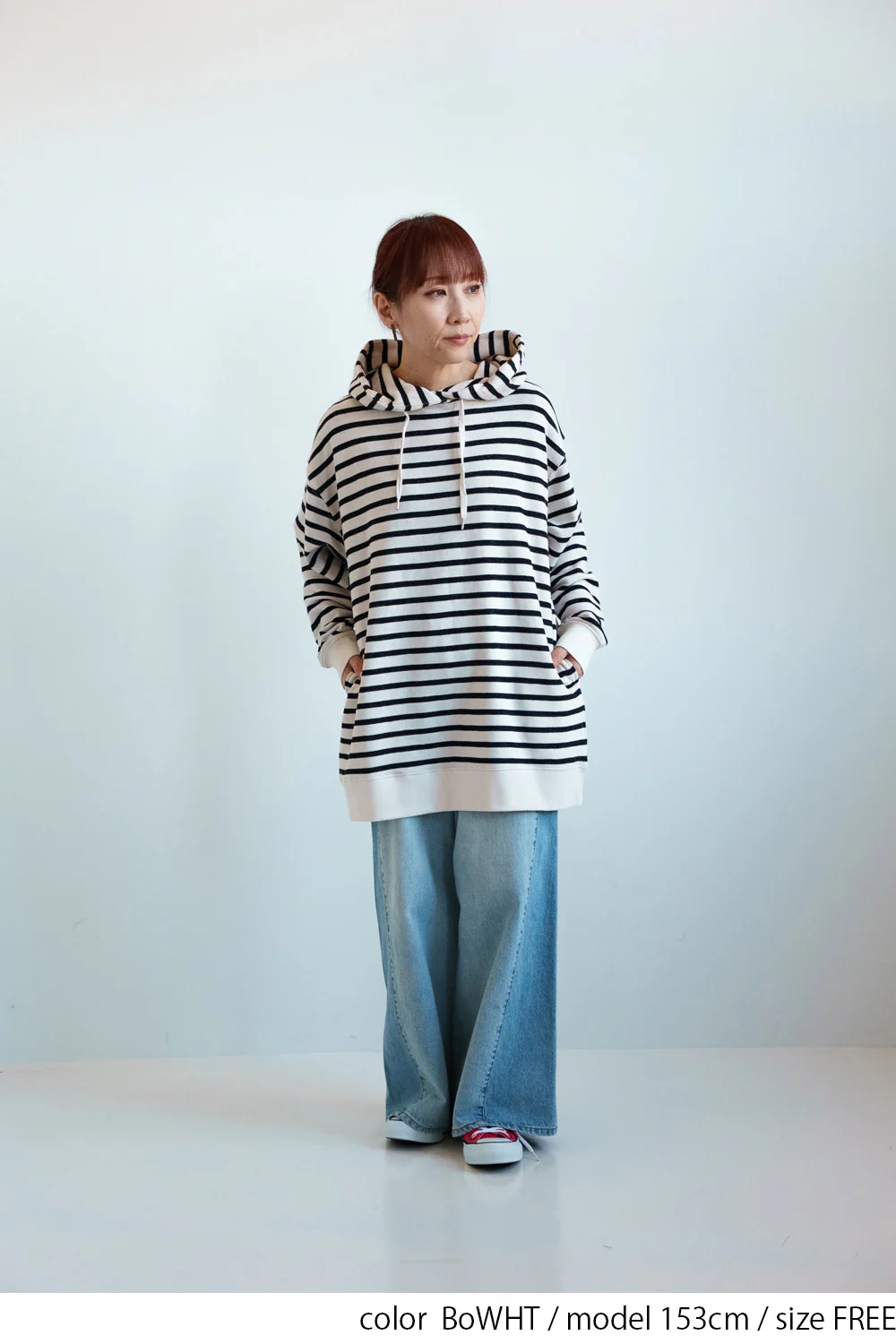 スラブ裏毛パーカーチュニック - Image 14