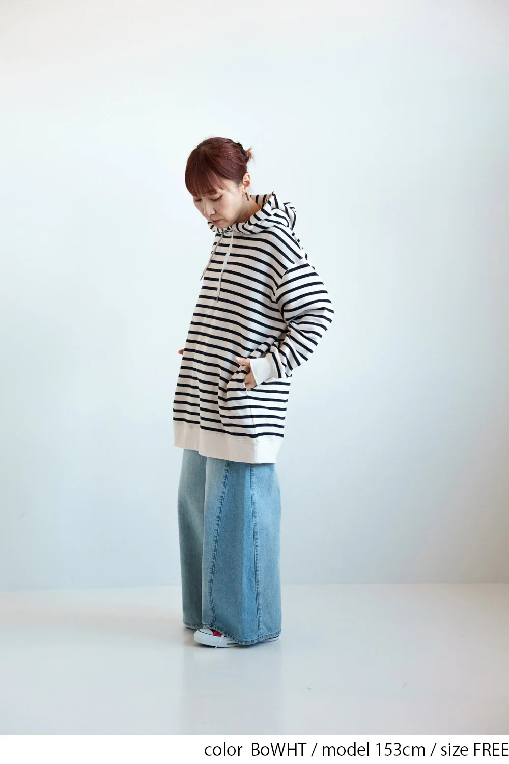スラブ裏毛パーカーチュニック - Image 15