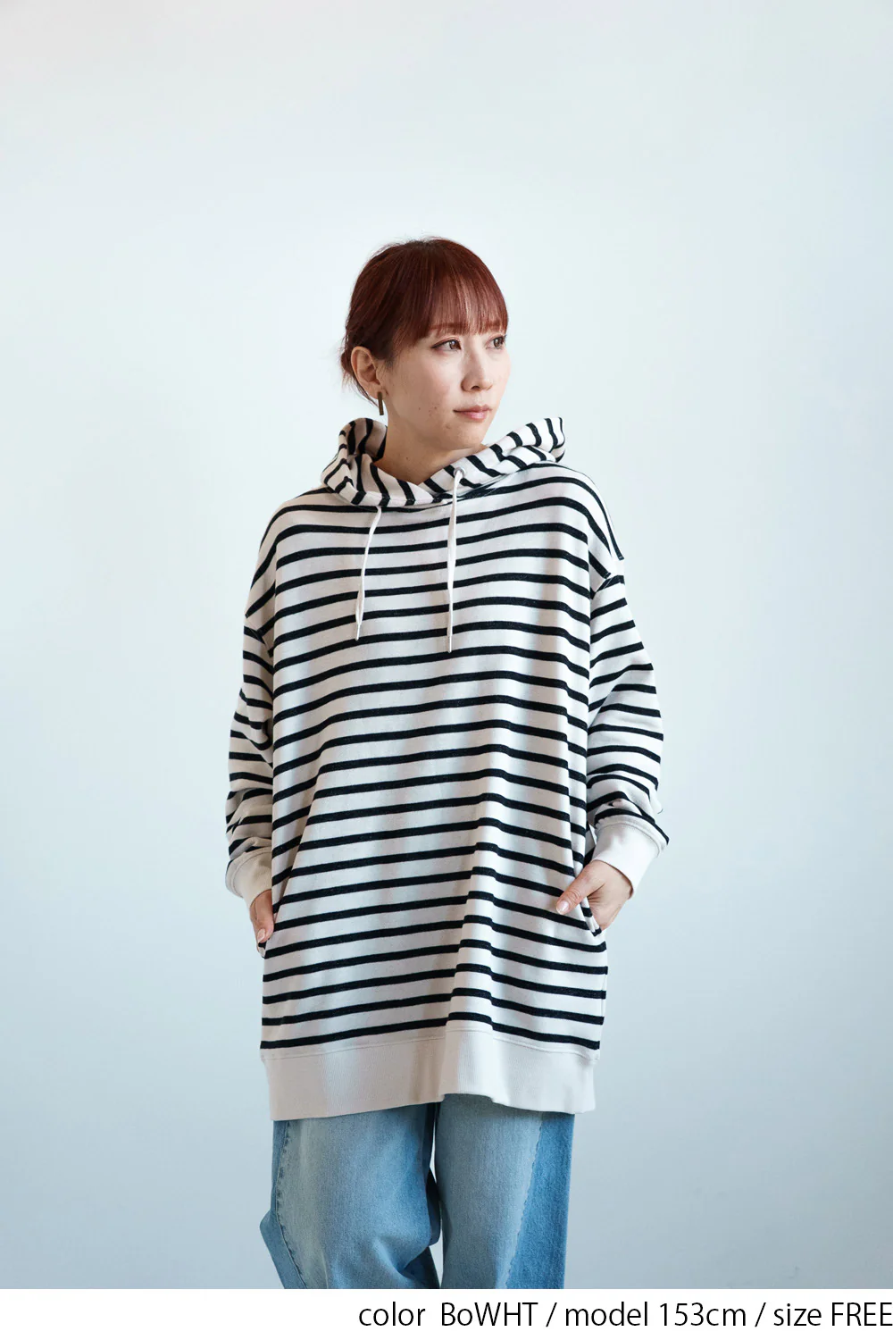 スラブ裏毛パーカーチュニック - Image 17