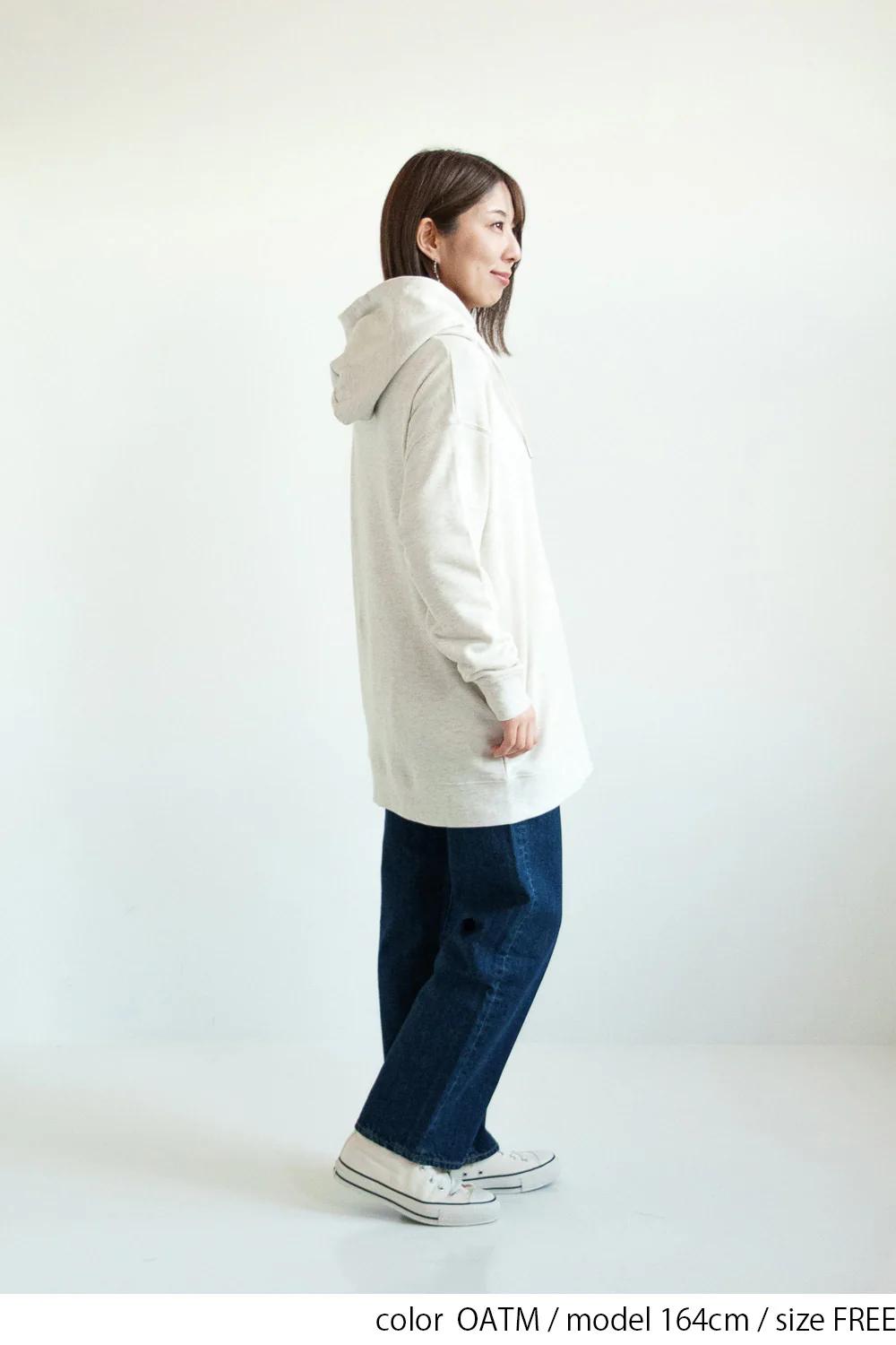 スラブ裏毛パーカーチュニック - Image 9