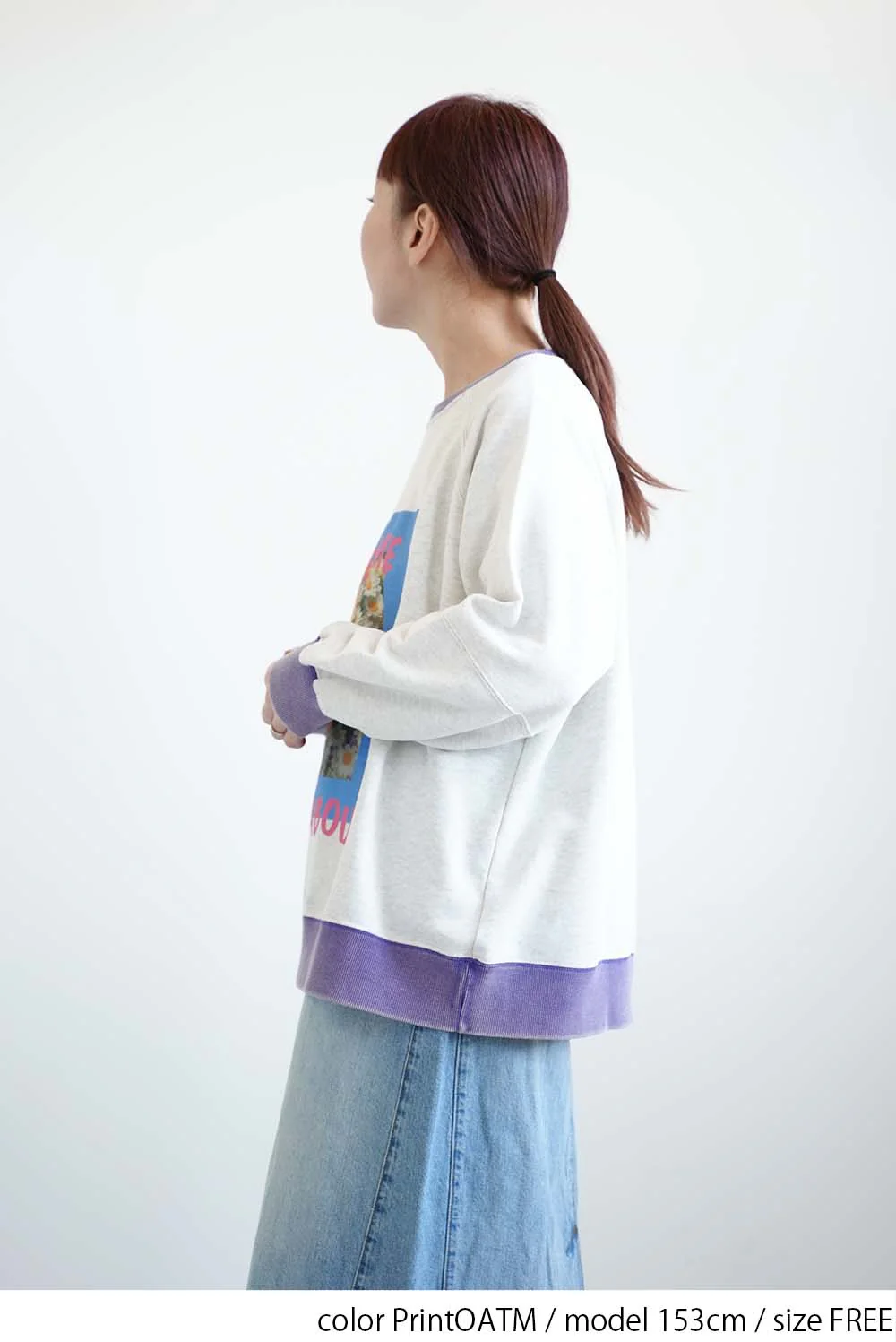 フラワープリント配色裏毛プルオーバー - Image 13