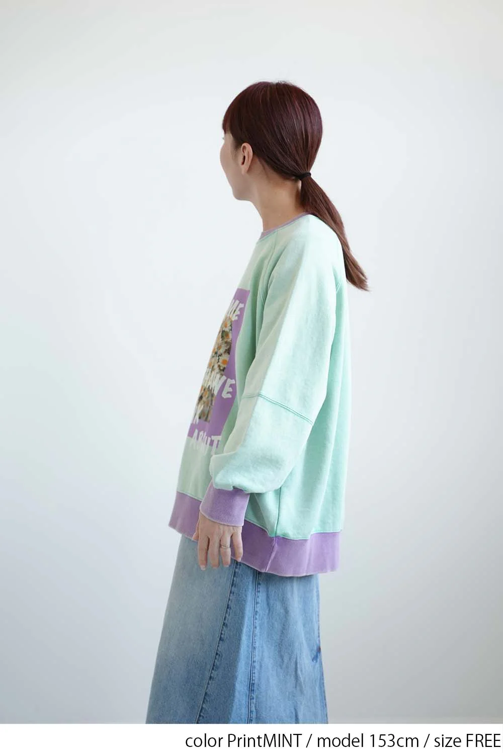 フラワープリント配色裏毛プルオーバー - Image 16