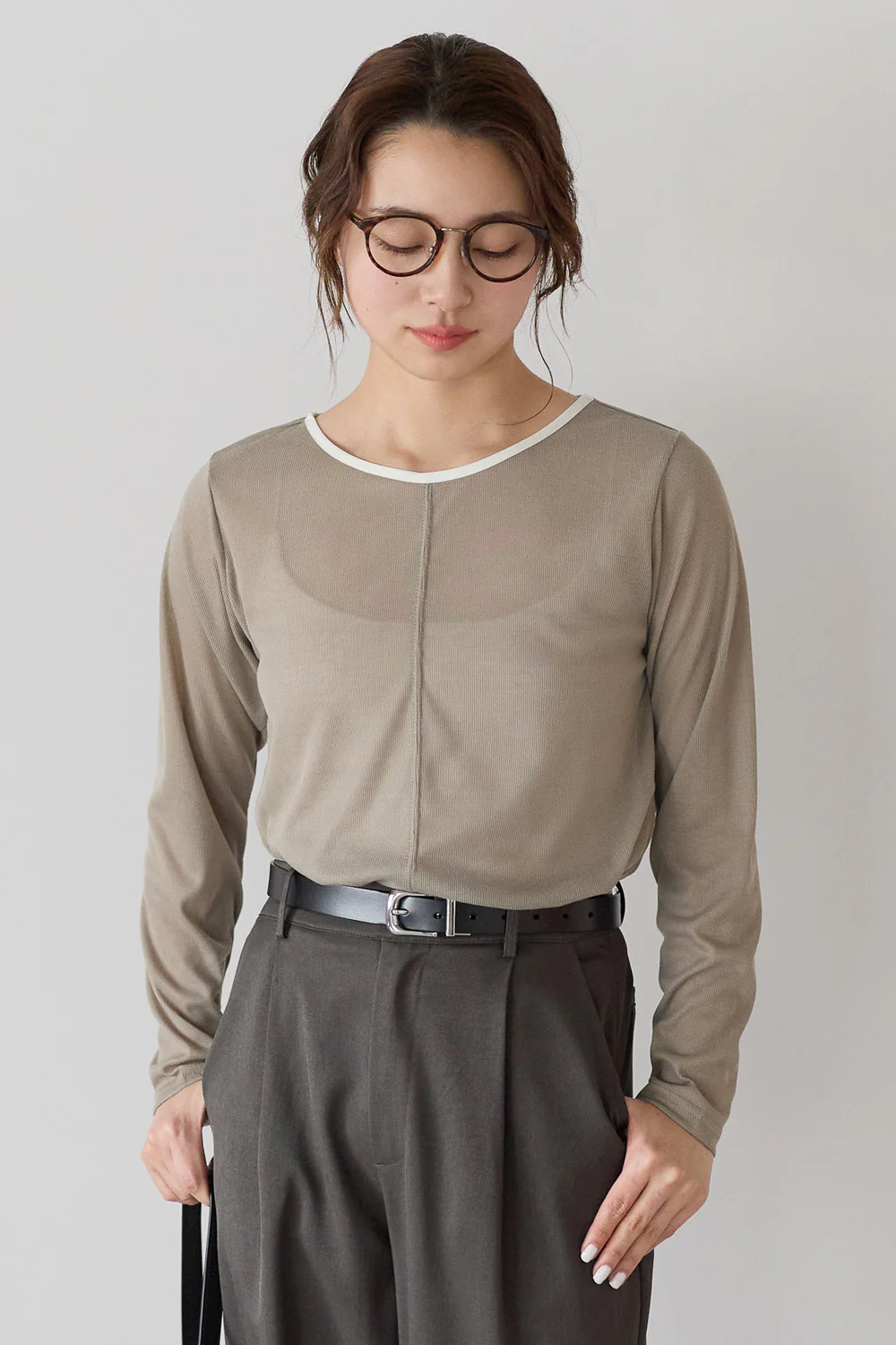 シアーテレコバイカラーロンT - Image 3