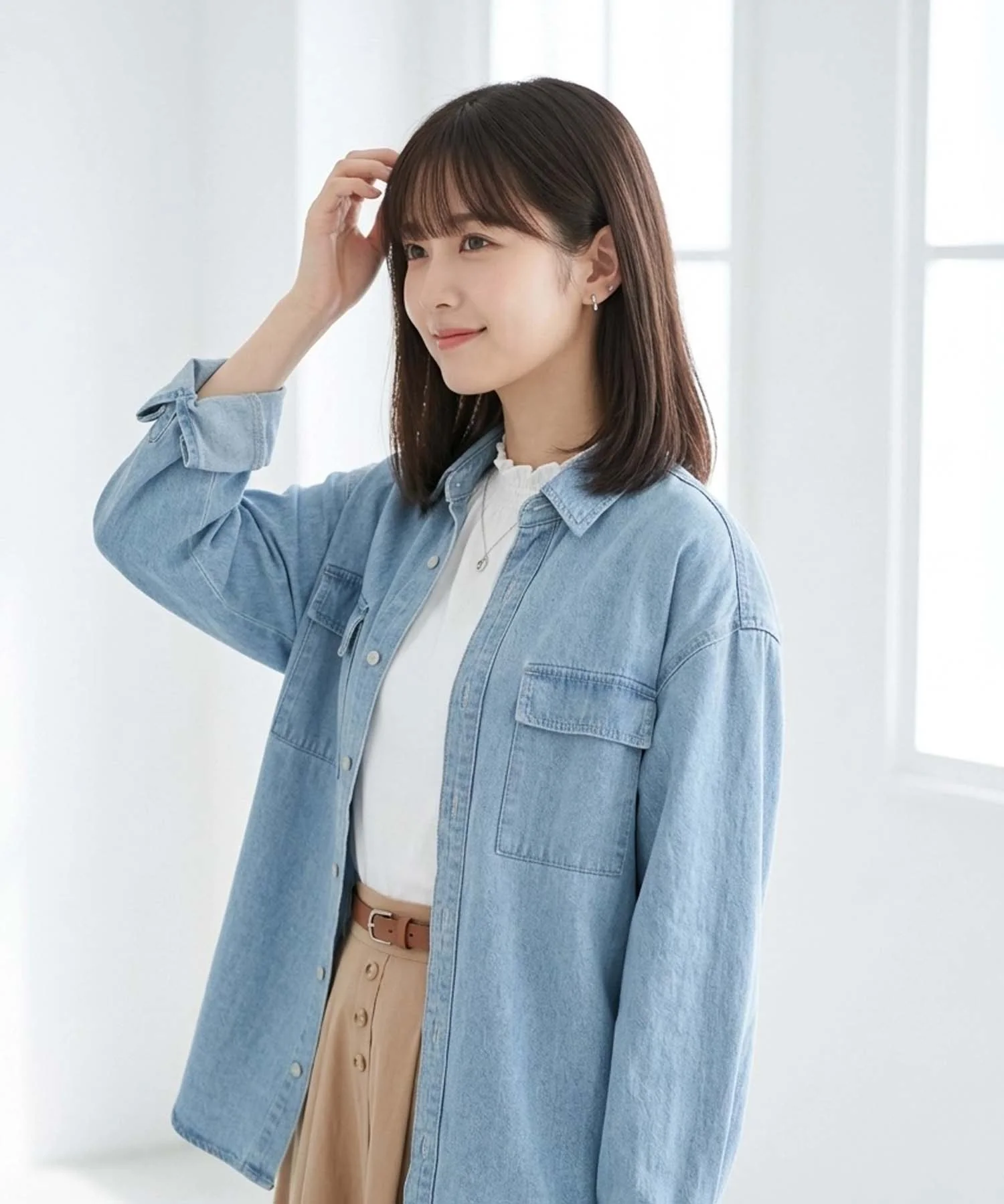 【接触冷感】衿シャーリングタンクトップ - Image 7
