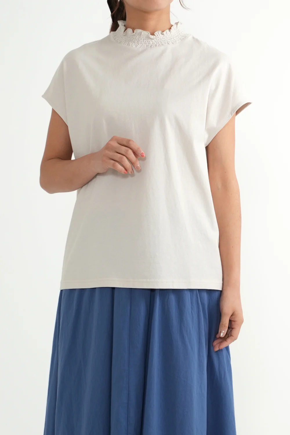 【接触冷感】衿シャーリングフレンチTシャツ - Image 16