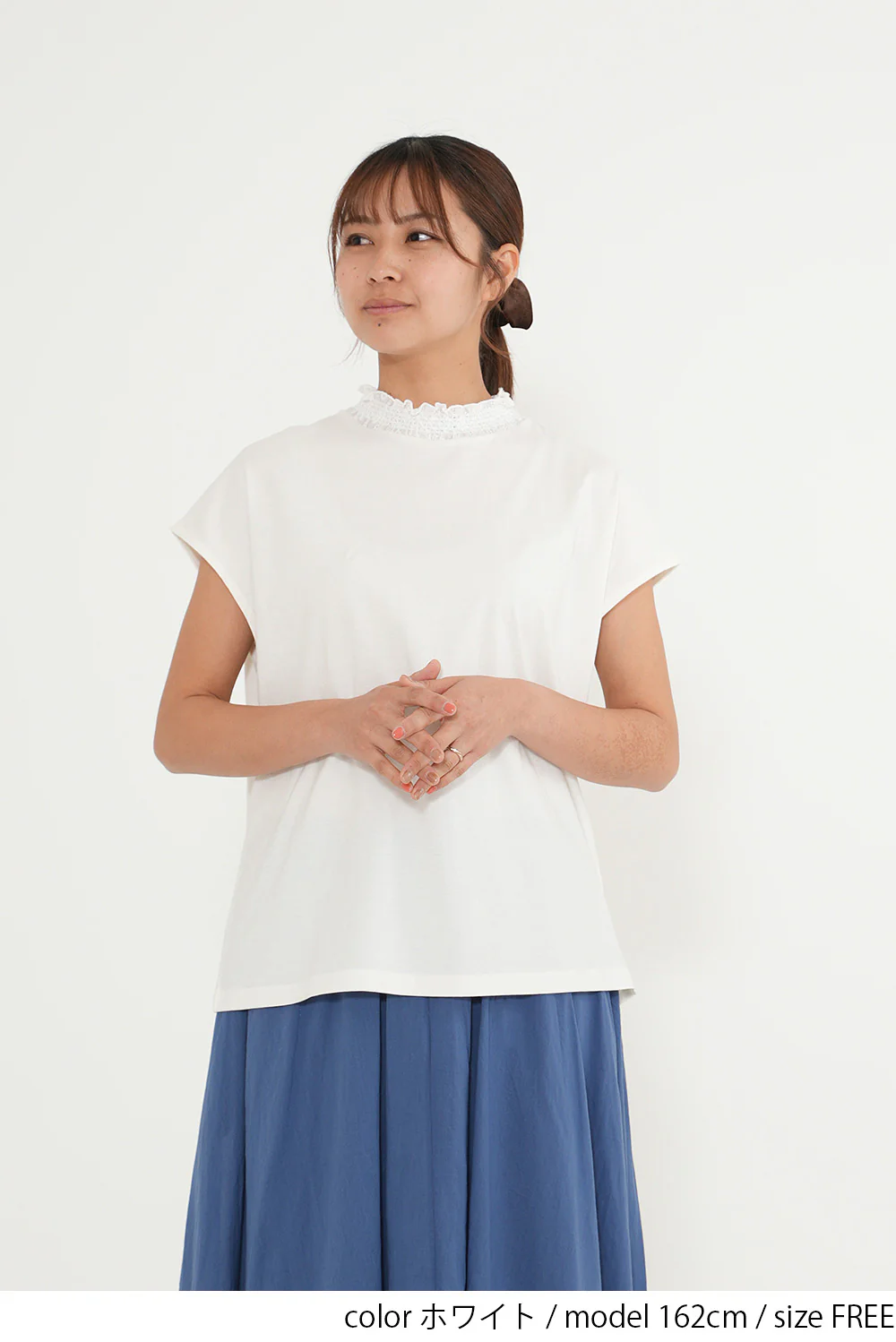 【接触冷感】衿シャーリングフレンチTシャツ - Image 21