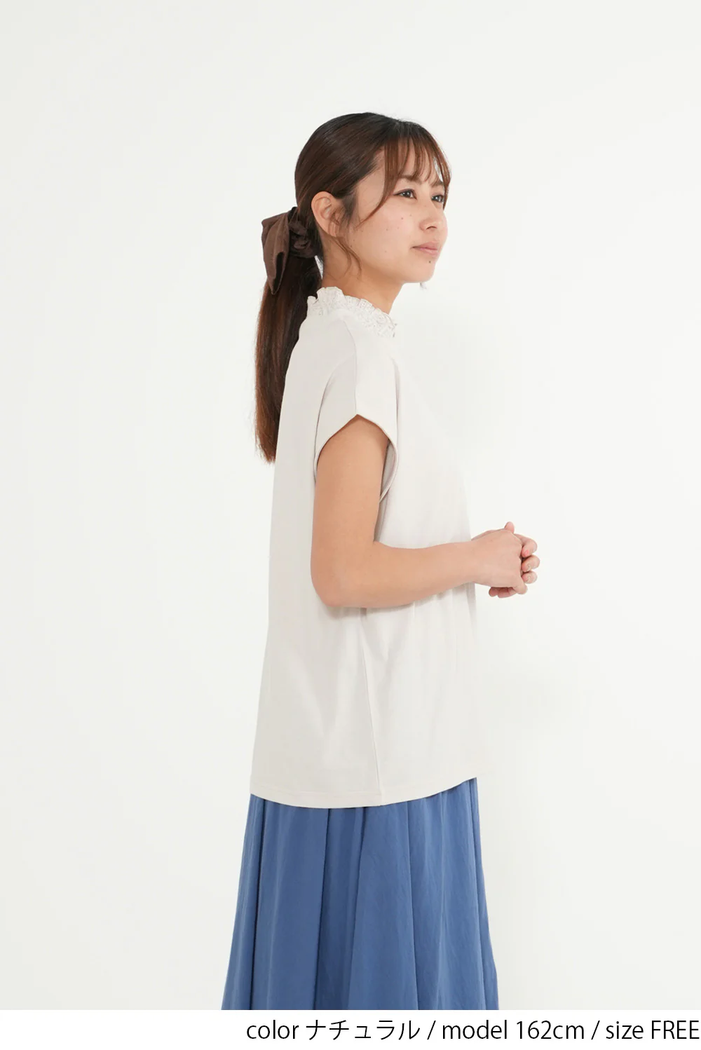 【接触冷感】衿シャーリングフレンチTシャツ - Image 25