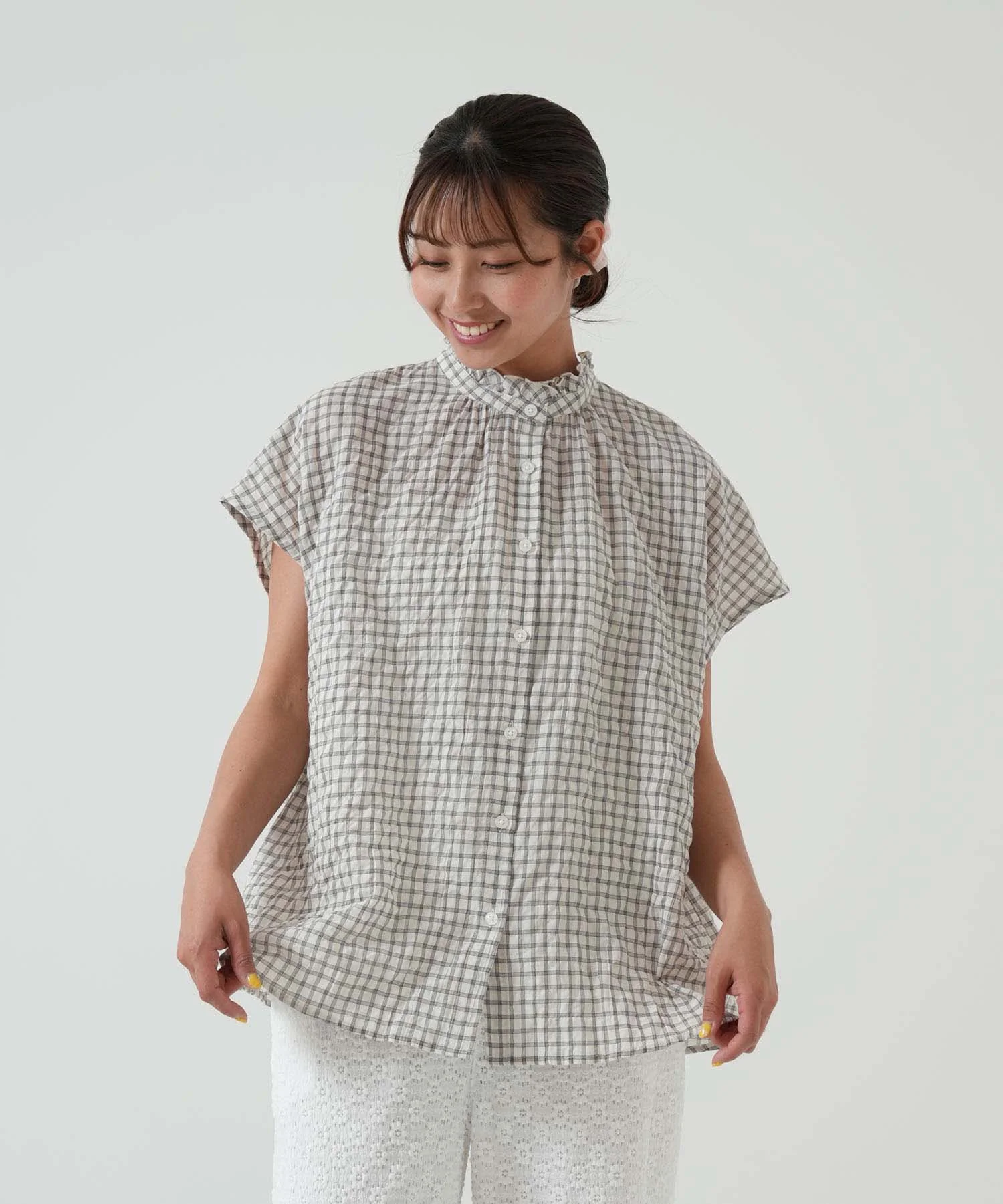 衿フリルフレンチシャツ - Image 3
