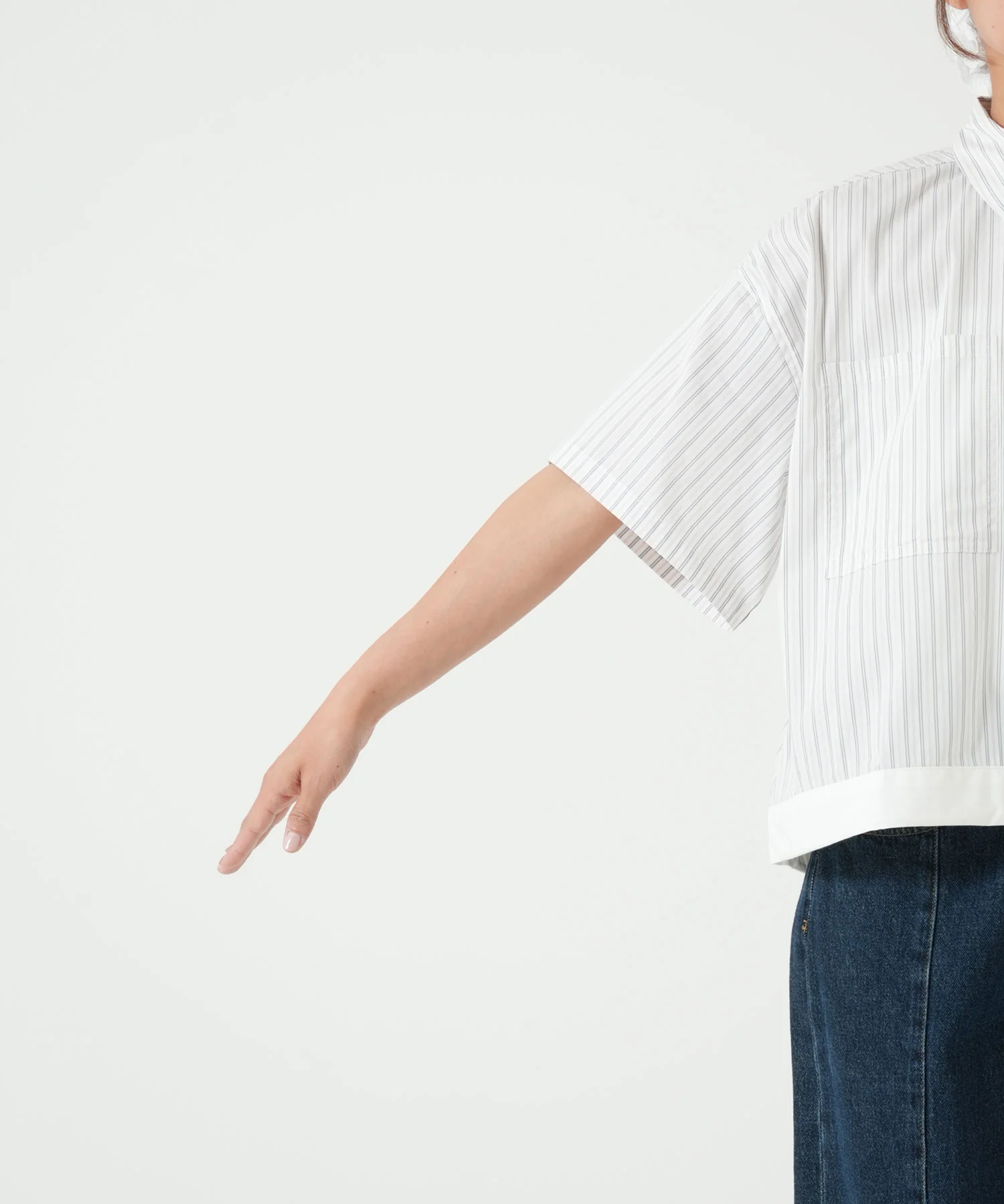 マルチストライプドロストクロップドシャツ - Image 15