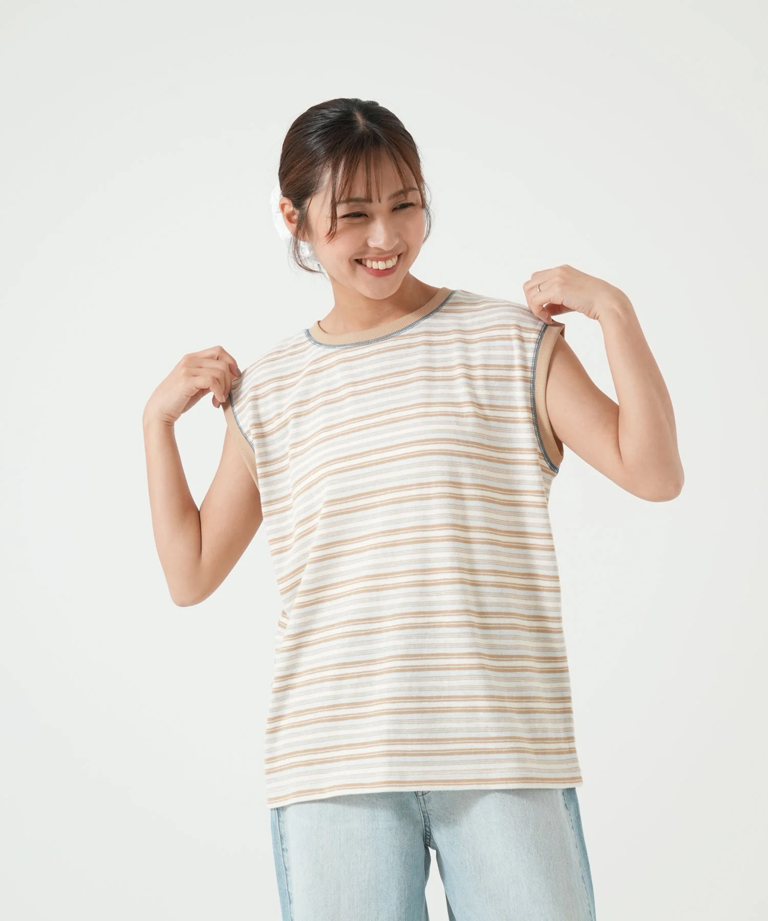 マルチボーダーノースリTEE - Image 2