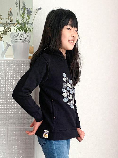 【rough】 キッズ にゃんこでにゃんこ裏毛プルパーカー - Image 4